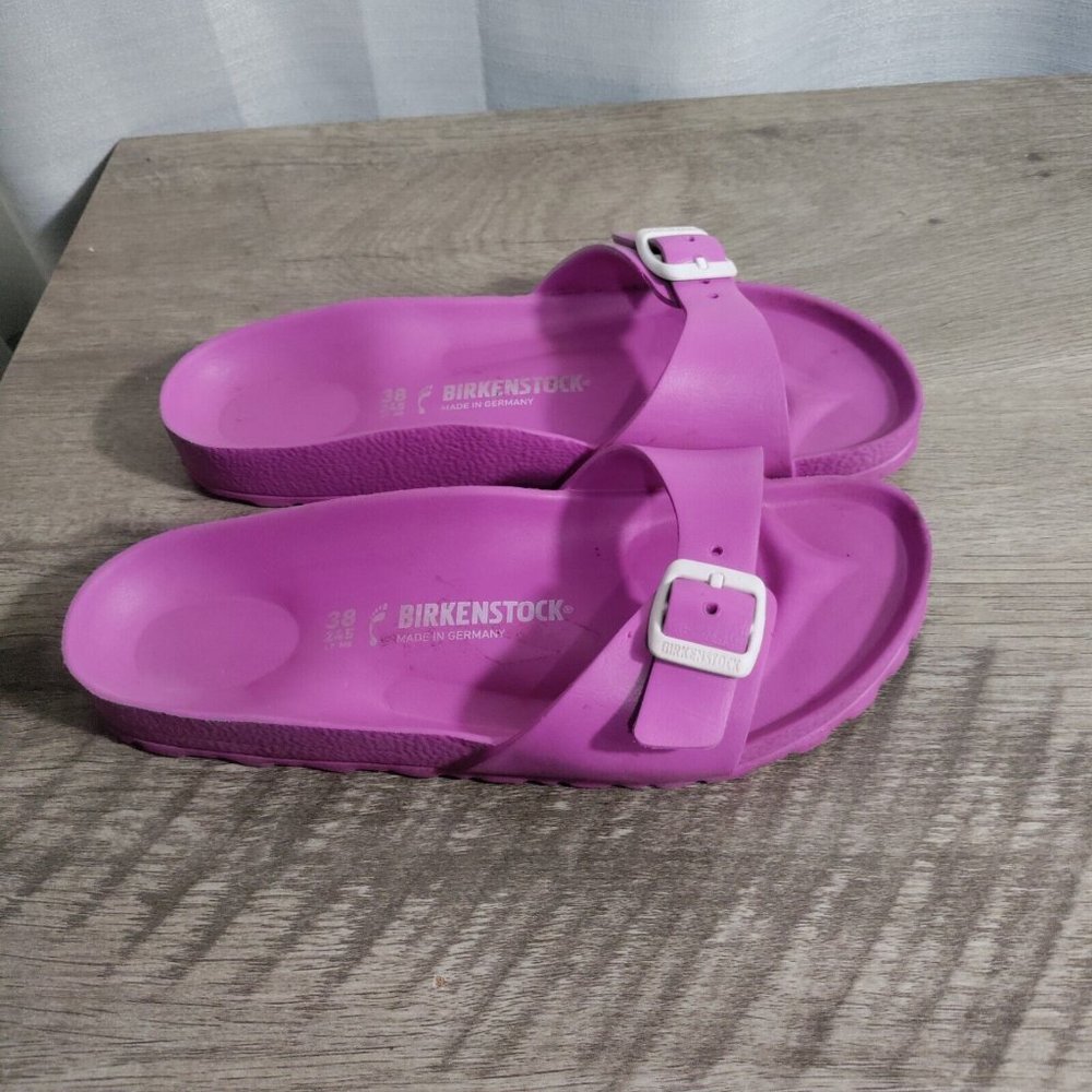 BIRKENSTOCK MADRID EVA RUBBER SLIDES PINK Purple Woman's Size 7